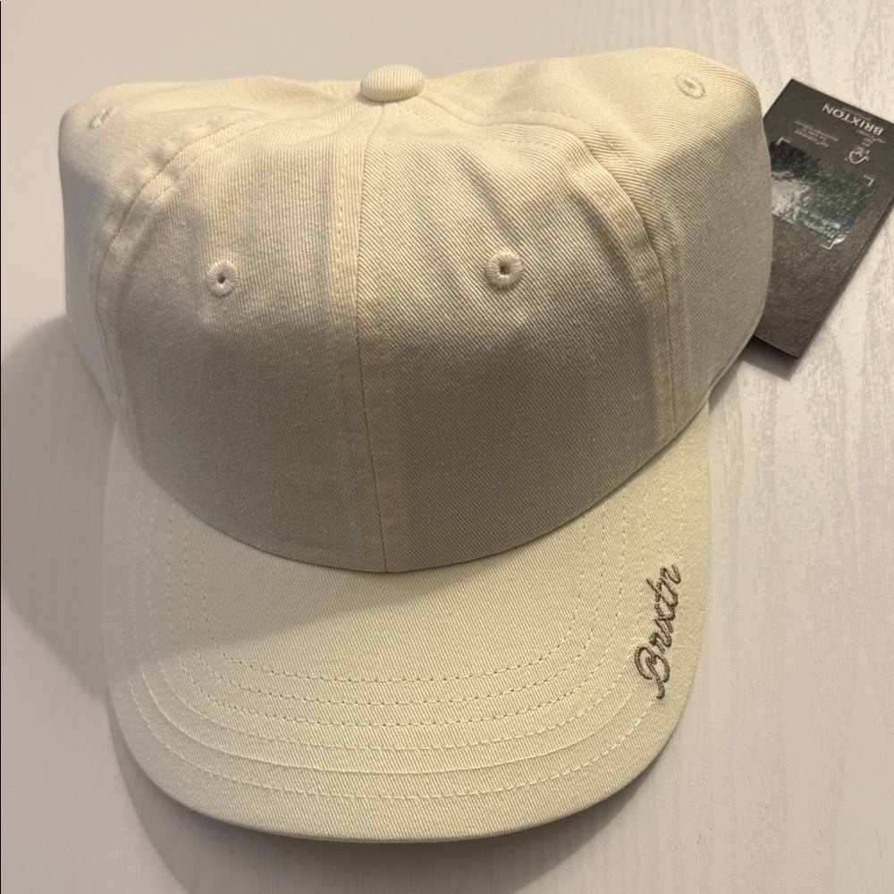 Brixton Off-White Hat with Embroidered Detail
